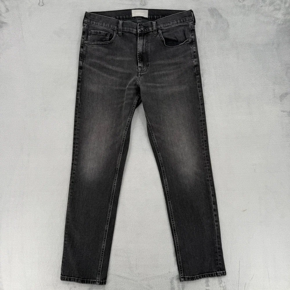 Everlane‎ Slim Straight Denim Jeans Faded Charcoal Black Women's Size 33x30
